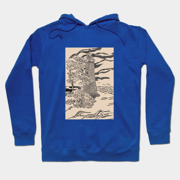 Round Island lighthouse Hoodie by squarepear